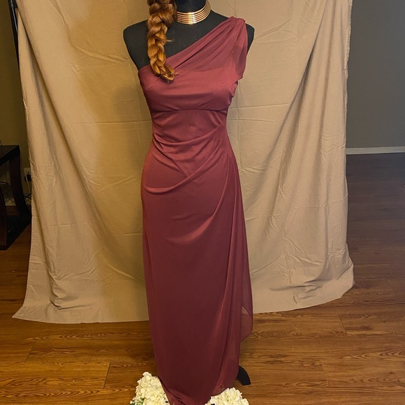 Bridesmaid gown, Prom dress, One shoulder, floor length - Picture 4 of 5